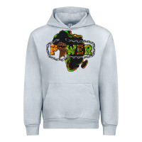 Heather Grey Power Black History Urban Hoodie - HowdyJamesFarm