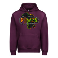 Mauve Wine Power Black History Urban Hoodie - HowdyJamesFarm
