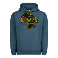 Pigment Midnight Navy Power Black History Urban Hoodie - HowdyJamesFarm