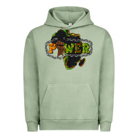 Pigment Oil Green Power Black History Urban Hoodie - HowdyJamesFarm