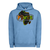 Pigment Pebble Blue Power Black History Urban Hoodie - HowdyJamesFarm