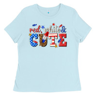 Baby Blue red white and cute billie wilder Ladies Tee - texasbilliewilder