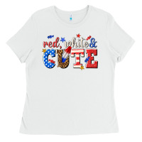 White red white and cute billie wilder Ladies Tee - texasbilliewilder