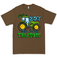 Cacao just a boy who loves tractors Premium Tee - Zillion Design Studio