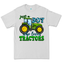 Dove Grey just a boy who loves tractors Premium Tee - Zillion Design Studio