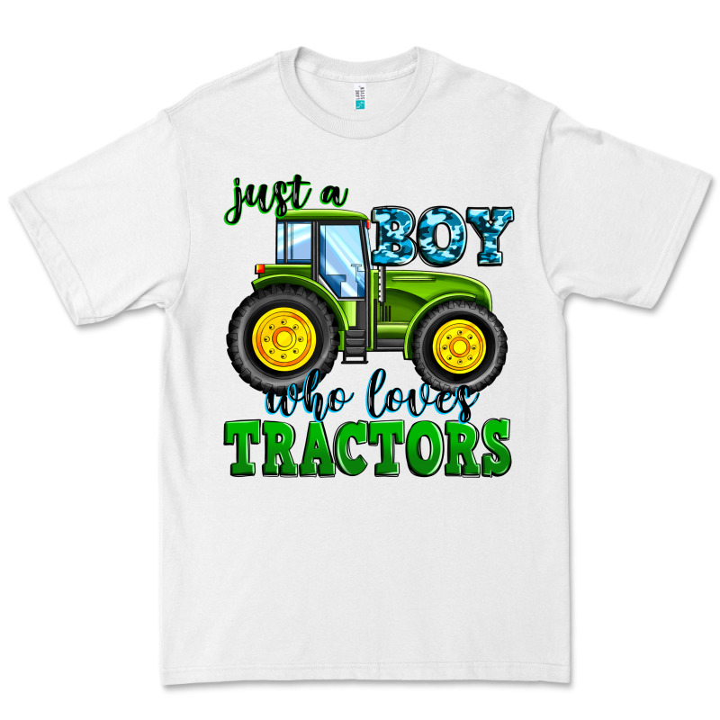 Just A Boy Who Loves Tractors Premium Tee by Zillion Design Studio | Teevron