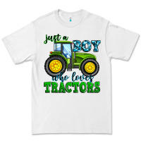 White just a boy who loves tractors Premium Tee - Zillion Design Studio