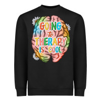 Black going to therapy is cool Heavyweight Sweatshirt - NancyCooperArtShop