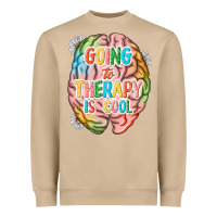 Mushroom going to therapy is cool Heavyweight Sweatshirt - NancyCooperArtShop