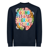 Navy going to therapy is cool Heavyweight Sweatshirt - NancyCooperArtShop