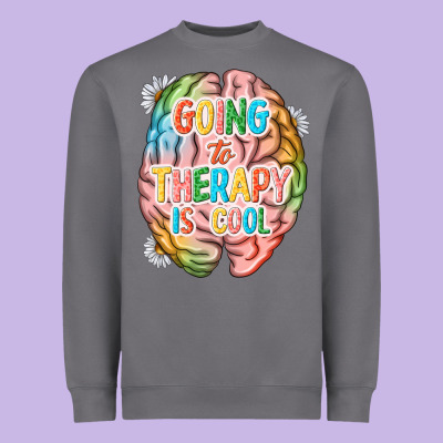 Going To Therapy Is Cool Heavyweight Sweatshirt Designed By Nancycooperartshop