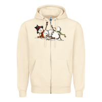 Sandshell snowman with wine Zipper Hoodie - MaliasSmallBusiness