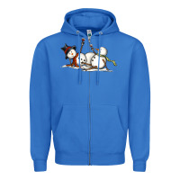 True Royal snowman with wine Zipper Hoodie - MaliasSmallBusiness