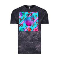 Cloud Black sea shell Vintage Tee - BundleAndBundleShop