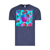Vintage Denim sea shell Vintage Tee - BundleAndBundleShop