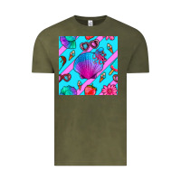 Vintage Olive sea shell Vintage Tee - BundleAndBundleShop