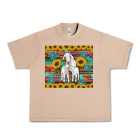 Burro goats mom and baby sunflowers gemstones serape leopard glitter wooden Urban Heavy Tee - Artiststas