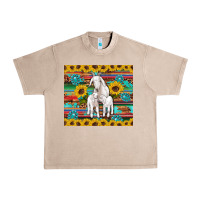 French Oak goats mom and baby sunflowers gemstones serape leopard glitter wooden Urban Heavy Tee - Artiststas
