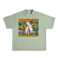 Oil Green goats mom and baby sunflowers gemstones serape leopard glitter wooden Urban Heavy Tee - Artiststas