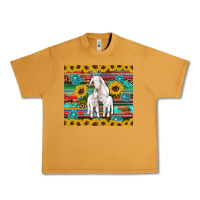 Peanut Butter goats mom and baby sunflowers gemstones serape leopard glitter wooden Urban Heavy Tee - Artiststas