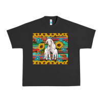 Pigment Black goats mom and baby sunflowers gemstones serape leopard glitter wooden Urban Heavy Tee - Artiststas