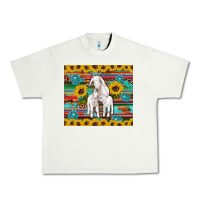 Pistachio goats mom and baby sunflowers gemstones serape leopard glitter wooden Urban Heavy Tee - Artiststas