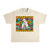 Sandshell goats mom and baby sunflowers gemstones serape leopard glitter wooden Urban Heavy Tee - Artiststas