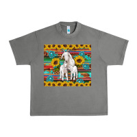 Tornado goats mom and baby sunflowers gemstones serape leopard glitter wooden Urban Heavy Tee - Artiststas