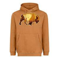 Meerkat Desert Landscape Bison Silhouette Heavyweight Hoodie - Bettercallsaul