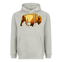 Moon Dust Desert Landscape Bison Silhouette Heavyweight Hoodie - Bettercallsaul