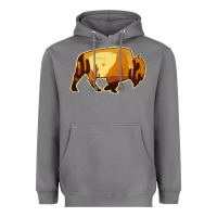 Storm Desert Landscape Bison Silhouette Heavyweight Hoodie - Bettercallsaul