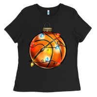 Black christmas baskeball Ladies Tee - Zillion Design Studio