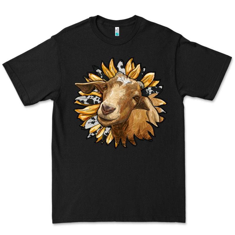 Sunflower With Goat Premium Tee by RanaPortraitStore | Teevron