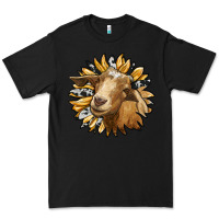 Black sunflower with goat Premium Tee - RanaPortraitStore