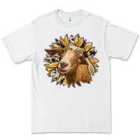 White sunflower with goat Premium Tee - RanaPortraitStore