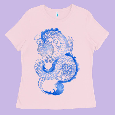 Blue Dragon Ladies Tee Designed By Ranaportraitstore