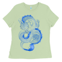 Matcha blue dragon Ladies Tee - RanaPortraitStore