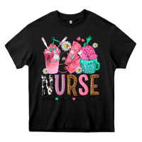 Black nurse coffee scrubs rubber gloves Heavy Core Tee - texasbilliewilder