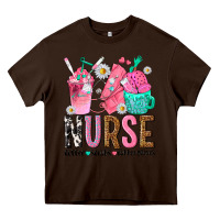 Chocolate Brown nurse coffee scrubs rubber gloves Heavy Core Tee - texasbilliewilder