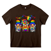 Chocolate Brown lgbtq gnome Heavy Core Tee - BarkalooDesign