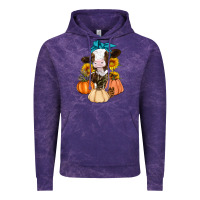 Cloud Purple Cow Fall Pumpkin Vintage Hoodie - Artiststas