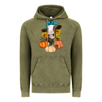 Vintage Olive Cow Fall Pumpkin Vintage Hoodie - Artiststas
