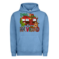 Pigment Pebble Blue Feliz Navidad Christmas Mexico Urban Hoodie - HowdyJamesFarm
