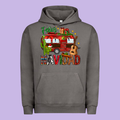 Feliz Navidad Christmas Mexico Urban Hoodie Designed By Howdyjamesfarm