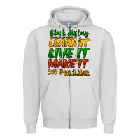 Dove Grey black history learn it live it make it 365 days a Zipper Hoodie - NancyCooperArtShop