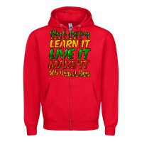 Red black history learn it live it make it 365 days a Zipper Hoodie - NancyCooperArtShop