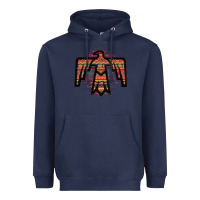 Navy Red Aztec Thunderbird Heavyweight Hoodie - Bettercallsaul