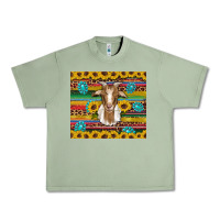 Goat Sunflowers Gemstones Serape Leopard Glitter Urban Heavy Tee | Teevron