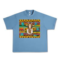Pebble Blue goat sunflowers gemstones serape leopard glitter Urban Heavy Tee - Artiststas
