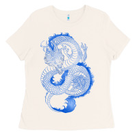 Bone blue dragon Ladies Tee - RanaPortraitStore